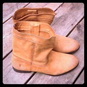 Frye Billy Cognac Cara Roper Mid-calf Leather Boot